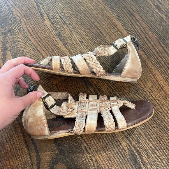 ROAN by Bed Stu Kaliope Leather Sandals Bone White Strappy Sandals - Picture 6 of 10